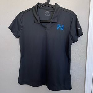 NIKE DRI FIT GREY COLLARED SHIRT SIZE SMALL